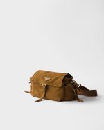 Prada Explore medium suede shoulder bag with flap - Image 5